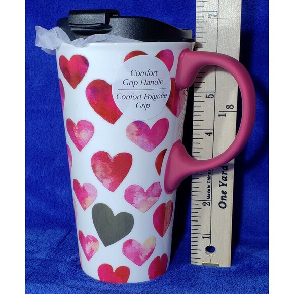 Cypress Refresh ~The Perfect Cup Ceramic Travel Mug 17oz Heartful Love - Picture 10 of 12